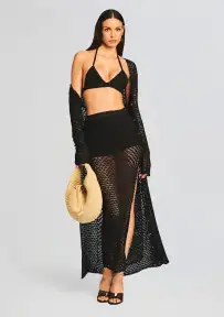 Nola Crochet Bra(Black,XS/S)