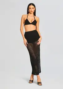 Nola Crochet Bra(Black,XS/S)