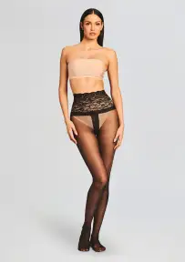 Sexy Sheer Tight(Black,XXS)