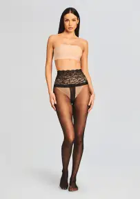 Sexy Sheer Tight(Black,XXS)