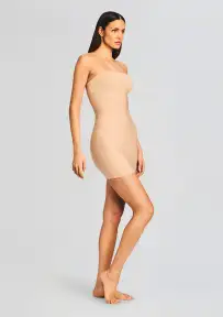 Two-Faced Tech Control Strapless Slip(Beige,XXS)