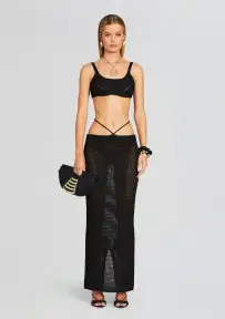 Alma Knitted Skirt(Black,XS-S)
