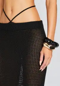 Alma Knitted Skirt(Black,XS-S)