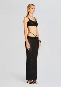 Alma Knitted Skirt(Black,XS-S)