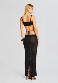Alma Knitted Skirt(Black,XS-S)