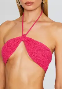 Aria Knitted Top(Hot Pink,XS-S)