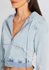 Edith Terry Cropped Hoodie(Skylight Terry,XXS)
