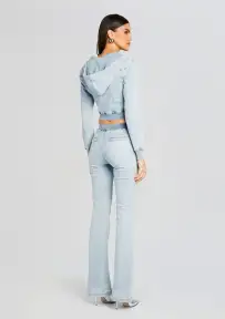 Edith Terry Cropped Hoodie(Skylight Terry,XXS)