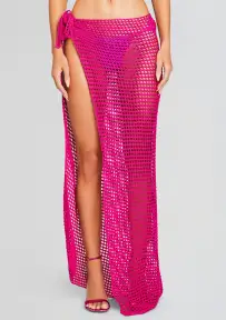 Midi Net Sarong - Hot Pink