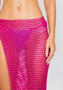 Midi Net Sarong - Hot Pink