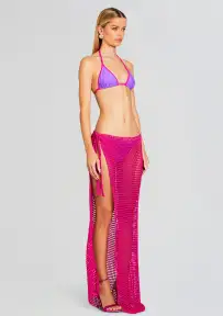 Midi Net Sarong - Hot Pink