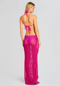 Midi Net Sarong - Hot Pink