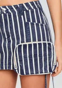 Finn Cargo Skirt(Navy Stripe,23)