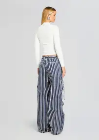 Jane Cargo Pant(Navy Stripe,23)