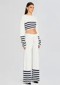 Poe Pant(White/Navy Stripe,XXS)