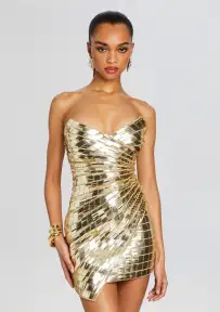 Aura Dress(Gold,XXS)