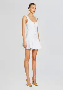 Brooke Bandage Knit Dress(White,XXS)