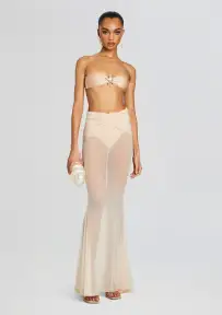 Christine Mesh Maxi Skirt(Body 107,XS)