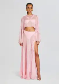 Thoma Cropped Shirt(Baby Pink,XS)