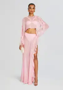 Thoma Cropped Shirt(Baby Pink,XS)
