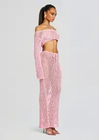 Magen Knitted Shirt(Pink Cream,XS-S)