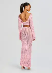 Magen Knitted Shirt(Pink Cream,XS-S)