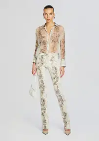 Milena Silk Blouse(Vintage Snake,XXS)