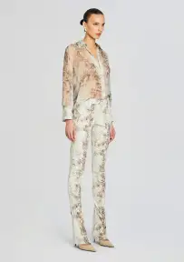 Milena Silk Blouse(Vintage Snake,XXS)