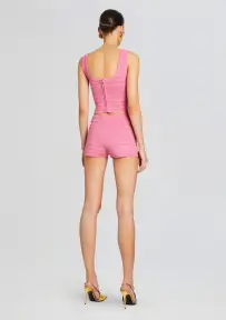 Sandra Bandage Knit Short(Metallic Candy Pink,XXS)