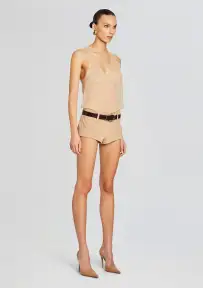 Aven Leather Short(Sand,XXS)