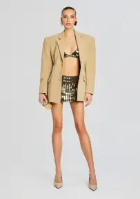 Jeany Embellished Skirt(Military Green,XXS)