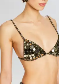Silas Embellished Bra(Military Green,XXS)