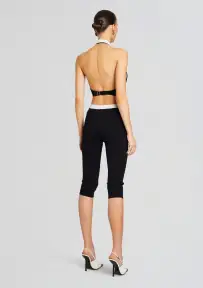 Morgana Bandage Knit Pant(Black/White,XXS)