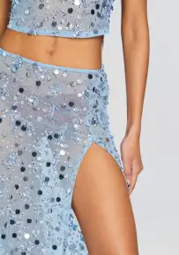 Mirage Embellished Skirt(Dusk Blue,XXS)