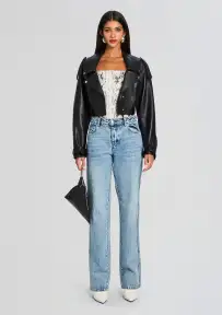 Leonie Leather Top(Neutral Snake,XXS)