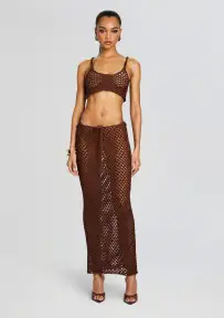 Thea Knitted Top(Dark Brown,XS-S)