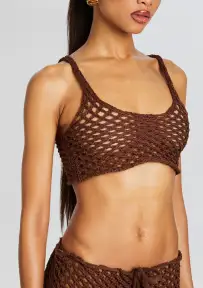 Thea Knitted Top(Dark Brown,XS-S)