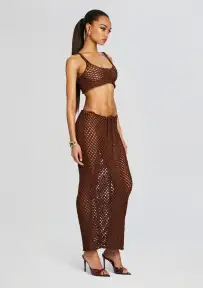Thea Knitted Top(Dark Brown,XS-S)