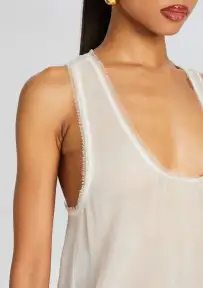 Shye Silk Top(White,XXS)