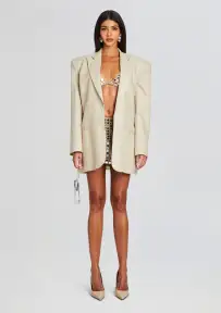 Jeany Embellished Skirt(Champagne Dust,XXS)