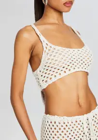 Thea Knitted Top(White,XS-S)