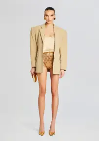 Sicily Snatched Blazer(Camel,XS)