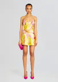 Eden Silk Dress(Yellow Peony,XXS)