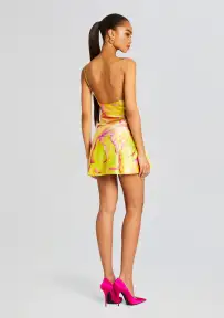 Eden Silk Dress(Yellow Peony,XXS)