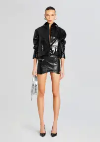 Royce Leather Skirt(Black,XXS)