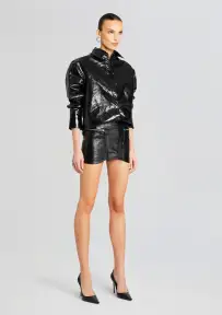 Royce Leather Skirt(Black,XXS)