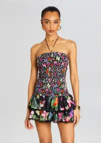 Cusia Short Dress(Black Borbo,XXS)