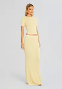 Kora Knit Maxi Skirt(Butter,XXS)