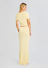 Kora Knit Maxi Skirt(Butter,XXS)