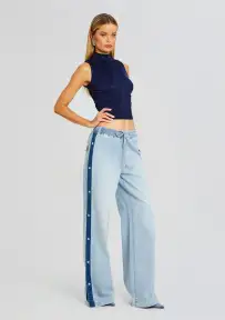Gabbi Wide Leg Jean(Coastline,XXS)